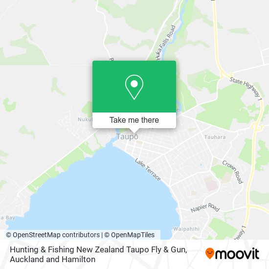 Hunting & Fishing New Zealand Taupo Fly & Gun map