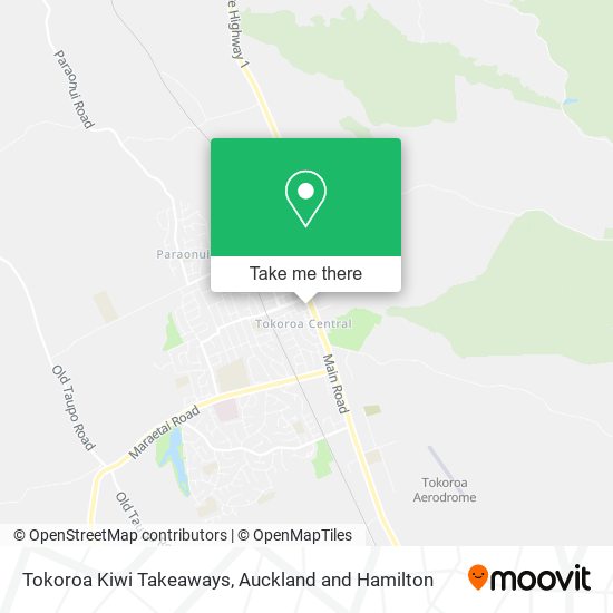 Tokoroa Kiwi Takeaways map