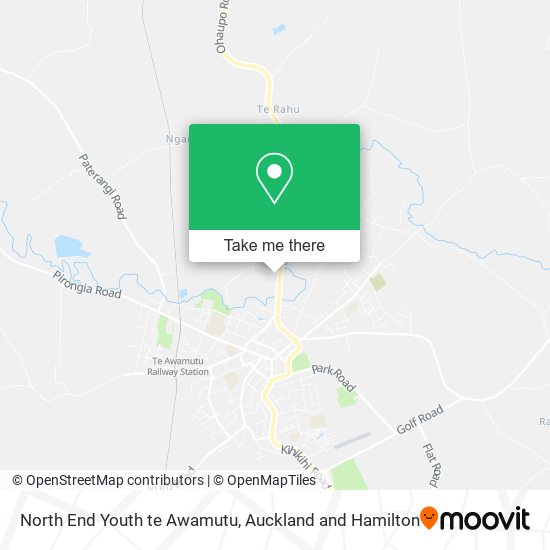 North End Youth te Awamutu map