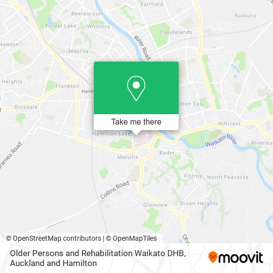 Older Persons and Rehabilitation Waikato DHB map