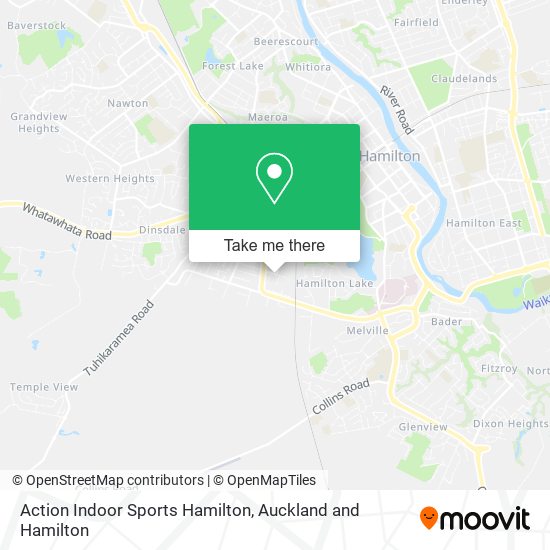 Action Indoor Sports Hamilton map