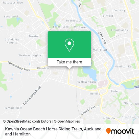 Kawhia Ocean Beach Horse Riding Treks map