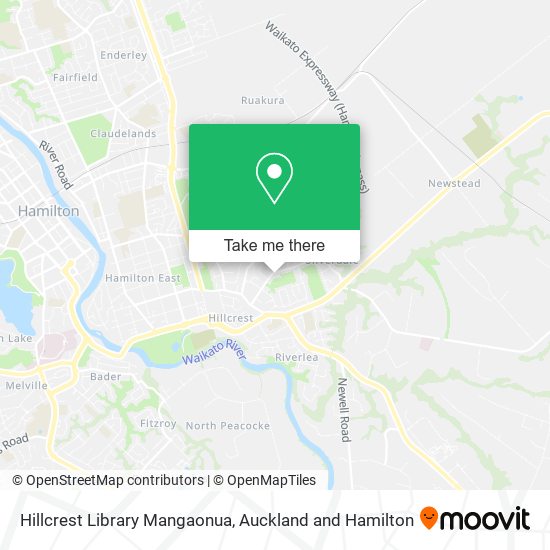 Hillcrest Library Mangaonua map