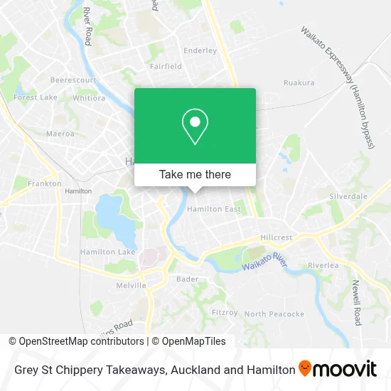 Grey St Chippery Takeaways map