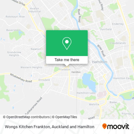 Wongs Kitchen Frankton map