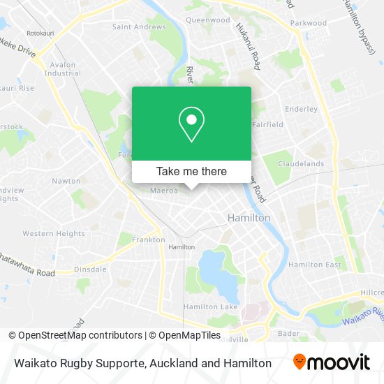 Waikato Rugby Supporte map