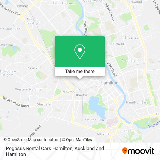Pegasus Rental Cars Hamilton map