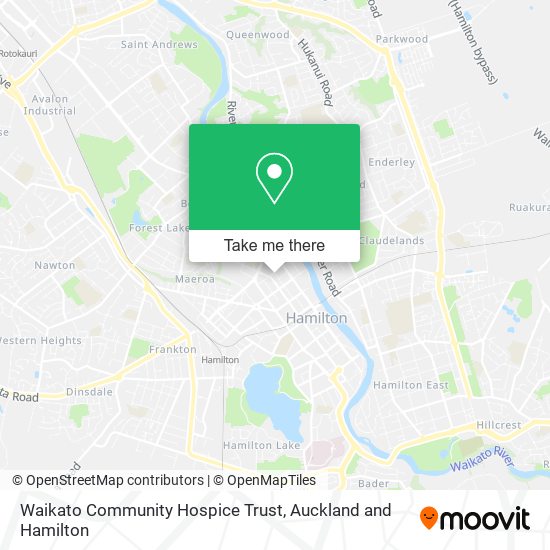Waikato Community Hospice Trust map