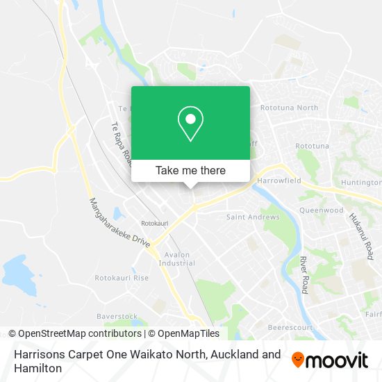 Harrisons Carpet One Waikato North map