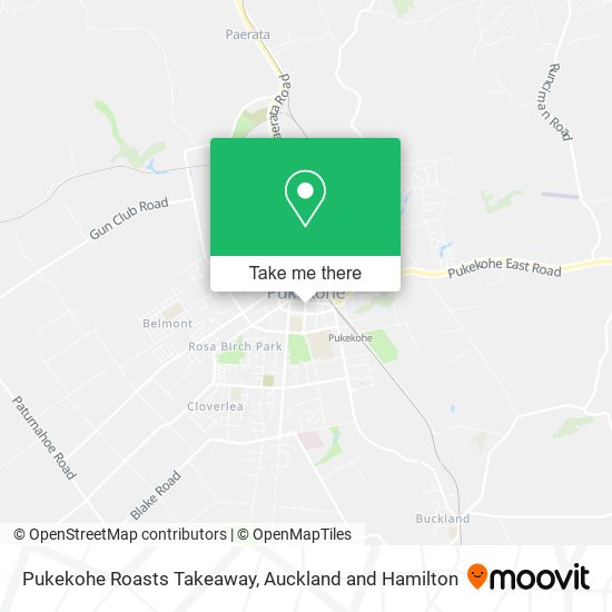 Pukekohe Roasts Takeaway map