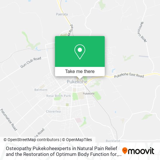 Osteopathy Pukekoheexperts in Natural Pain Relief and the Restoration of Optimum Body Function for. map