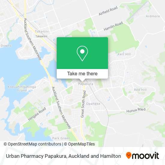 Urban Pharmacy Papakura map
