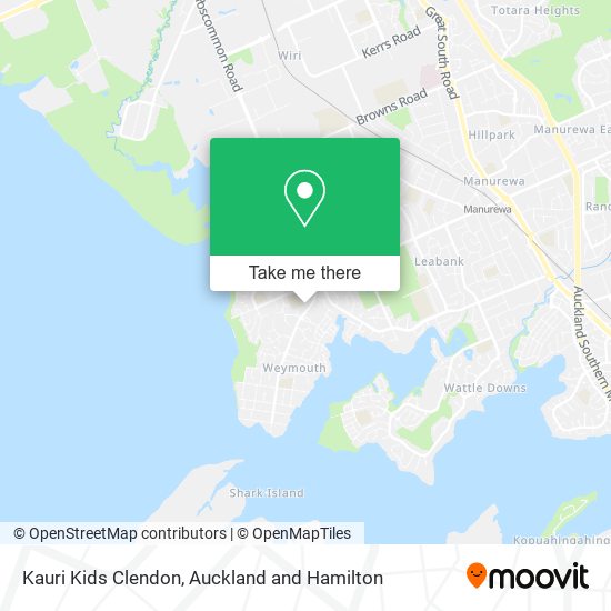 Kauri Kids Clendon map