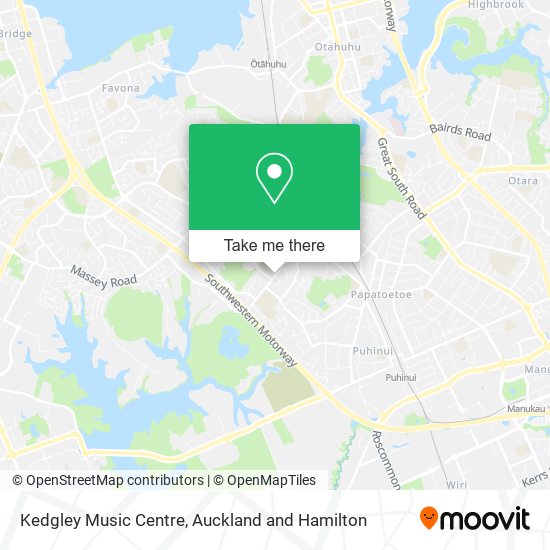 Kedgley Music Centre map