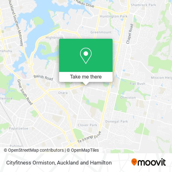 Cityfitness Ormiston map