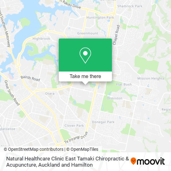 Natural Healthcare Clinic East Tamaki Chiropractic & Acupuncture map