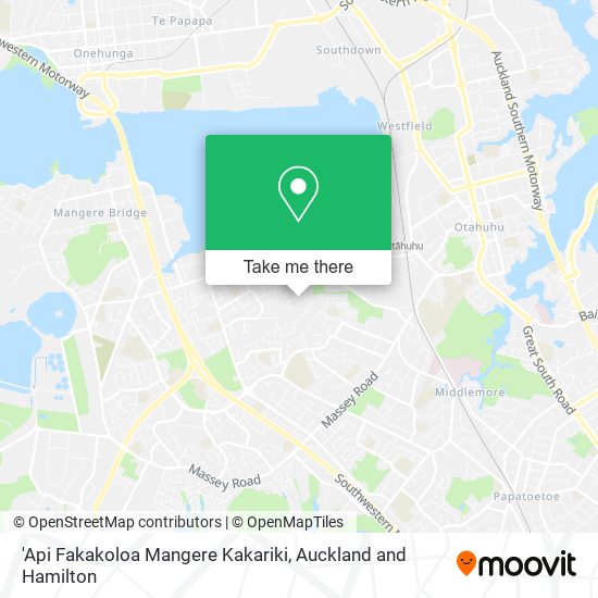 'Api Fakakoloa Mangere Kakariki map