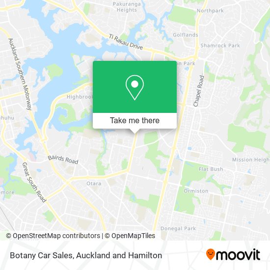 Botany Car Sales map