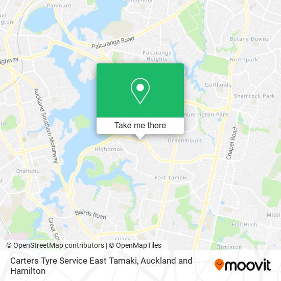 Carters Tyre Service East Tamaki地图