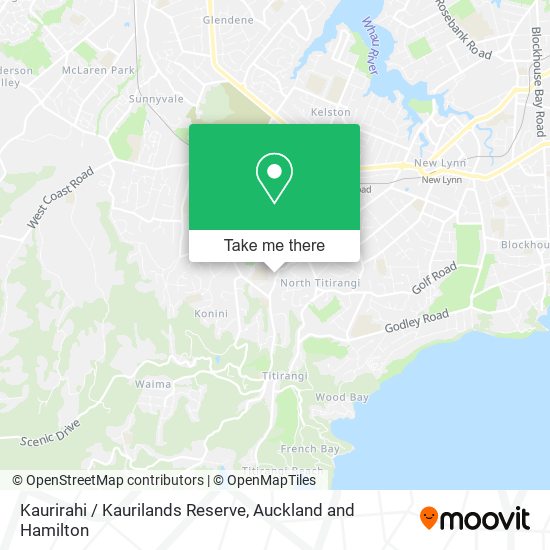 Kaurirahi / Kaurilands Reserve map
