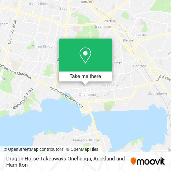 Dragon Horse Takeaways Onehunga map