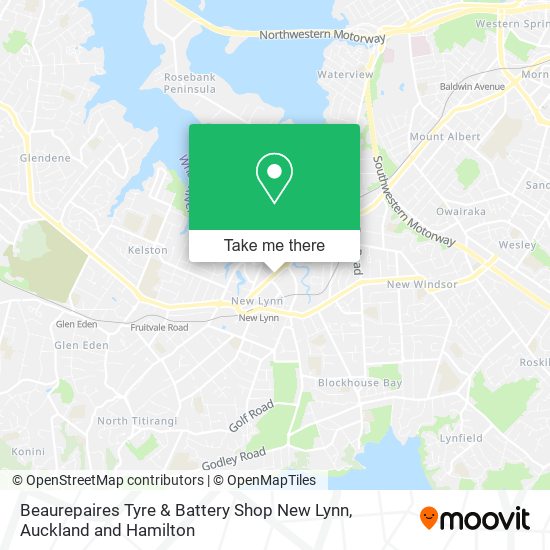 Beaurepaires Tyre & Battery Shop New Lynn map