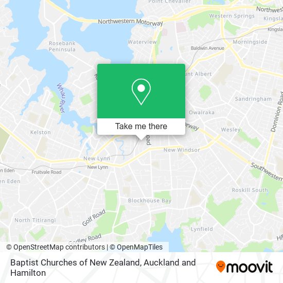 Baptist Churches of New Zealand map