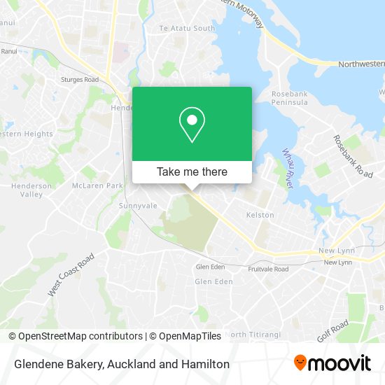 Glendene Bakery map
