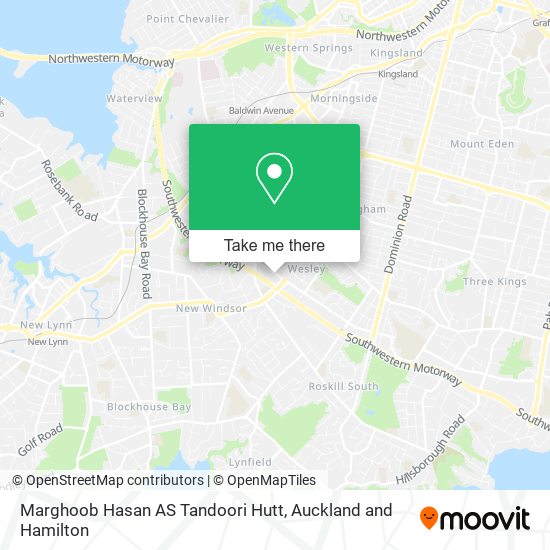 Marghoob Hasan AS Tandoori Hutt map
