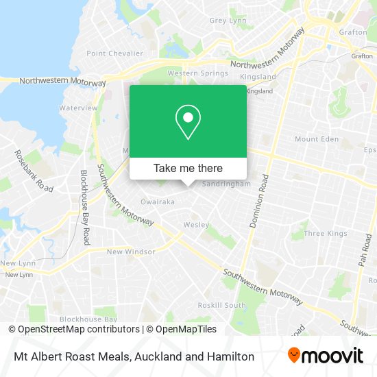 Mt Albert Roast Meals map