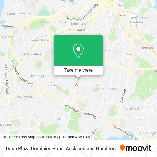 Dosa Plaza Dominion Road map