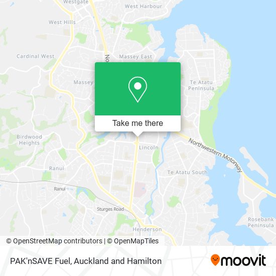 PAK'nSAVE Fuel map