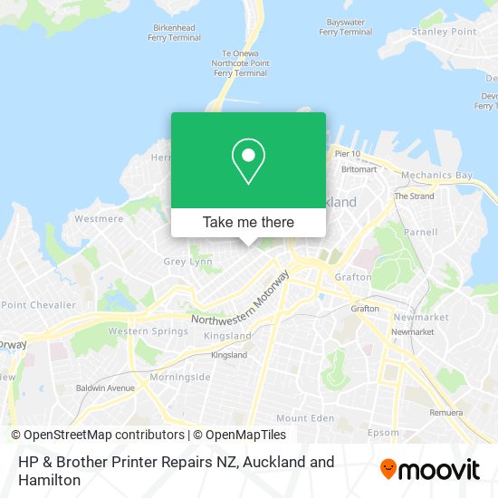 HP & Brother Printer Repairs NZ map