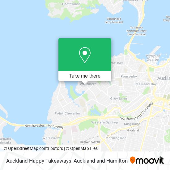 Auckland Happy Takeaways map