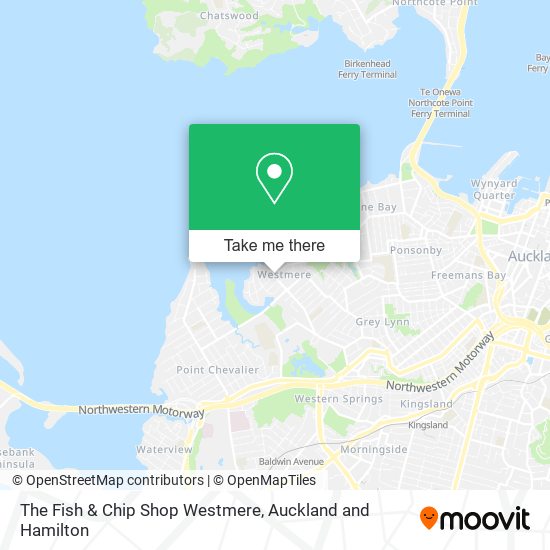 The Fish & Chip Shop Westmere map