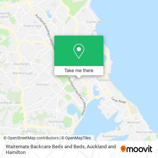 Waitemate Backcare Beds and Beds map