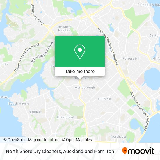 North Shore Dry Cleaners map