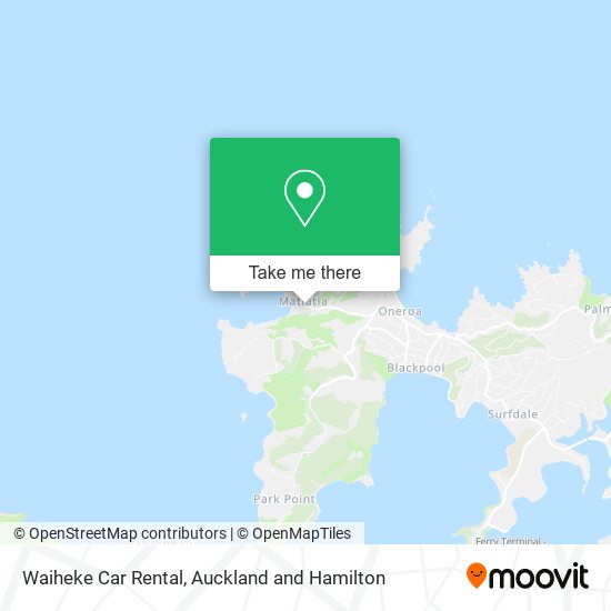 Waiheke Car Rental map