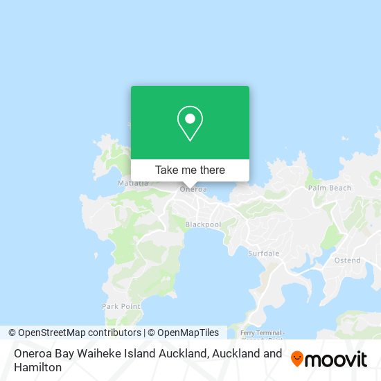 Oneroa Bay Waiheke Island Auckland map