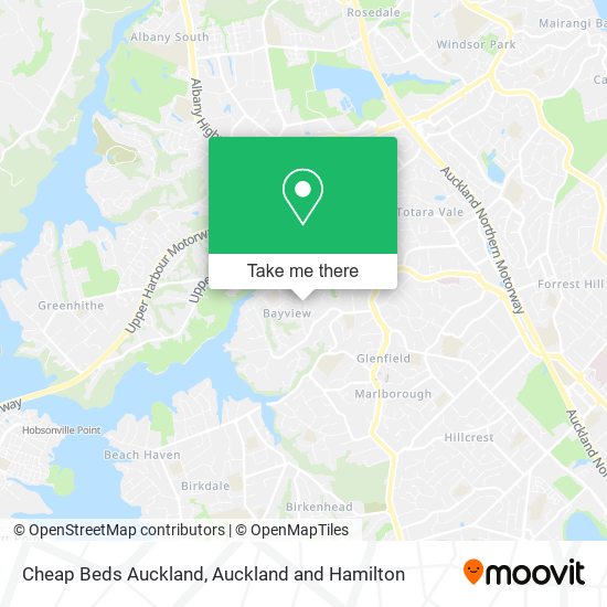 Cheap Beds Auckland map