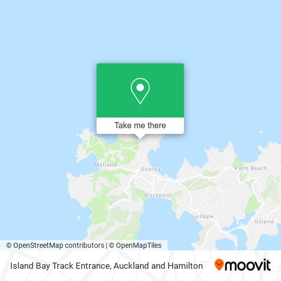Island Bay Track Entrance map