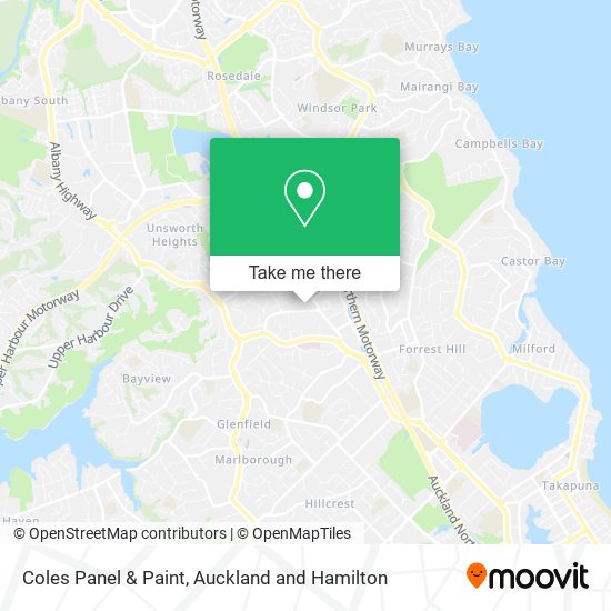 Coles Panel & Paint map