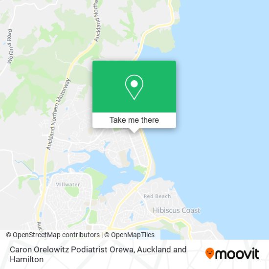 Caron Orelowitz Podiatrist Orewa map