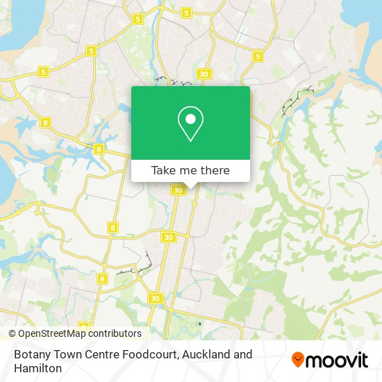 Botany Town Centre Foodcourt map