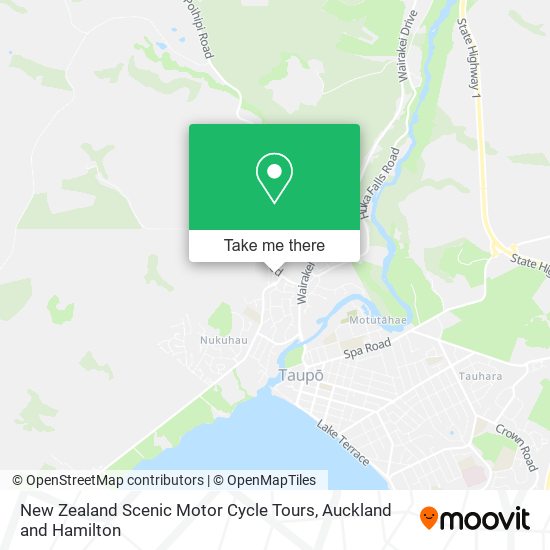 New Zealand Scenic Motor Cycle Tours map