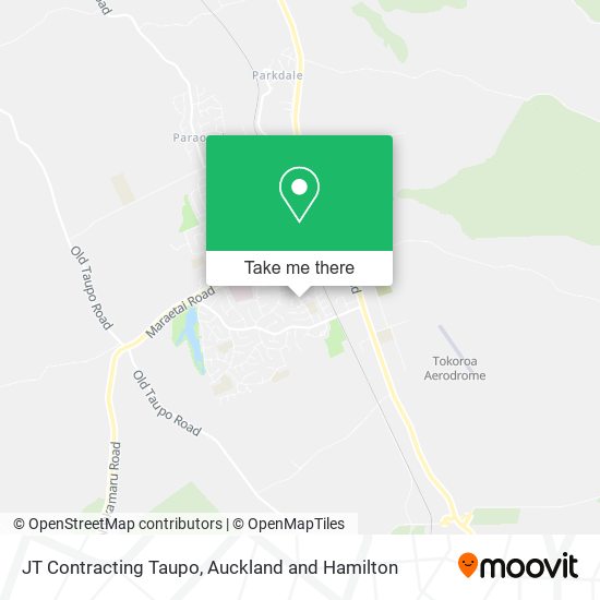 JT Contracting Taupo map