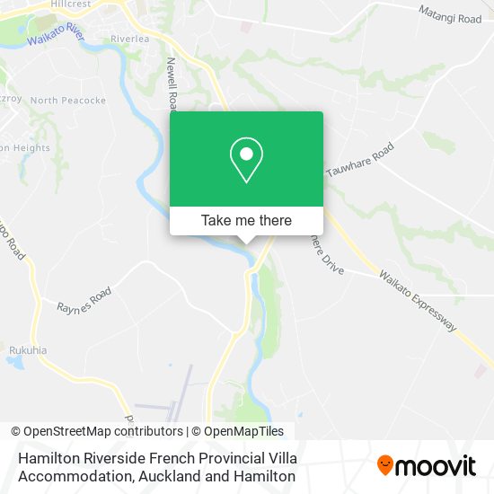 Hamilton Riverside French Provincial Villa Accommodation map