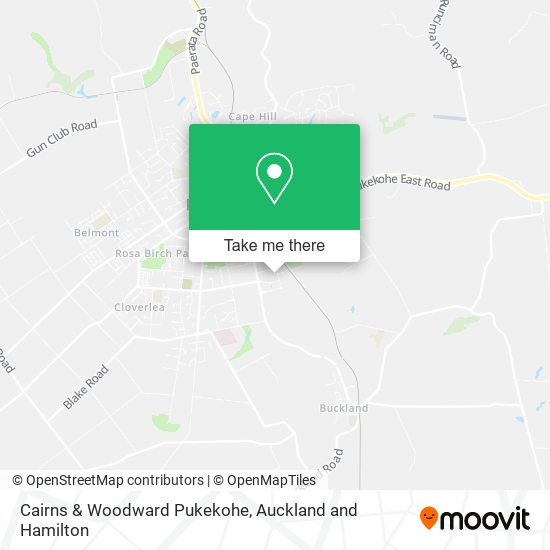 Cairns & Woodward Pukekohe map