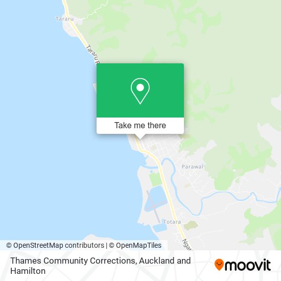 Thames Community Corrections map