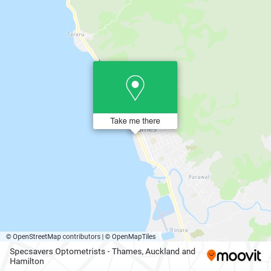 Specsavers Optometrists - Thames map